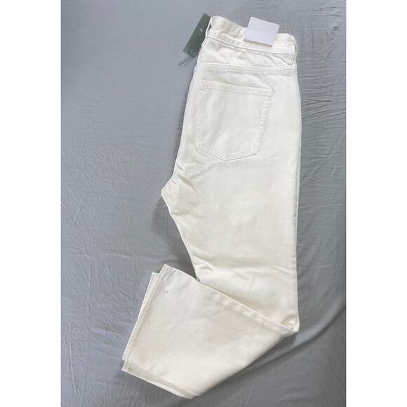 H&M High Waist Flare Ankle Length Stretch Denim Jeans. White, Women's 12. NWT!! - Picture 2 of 10